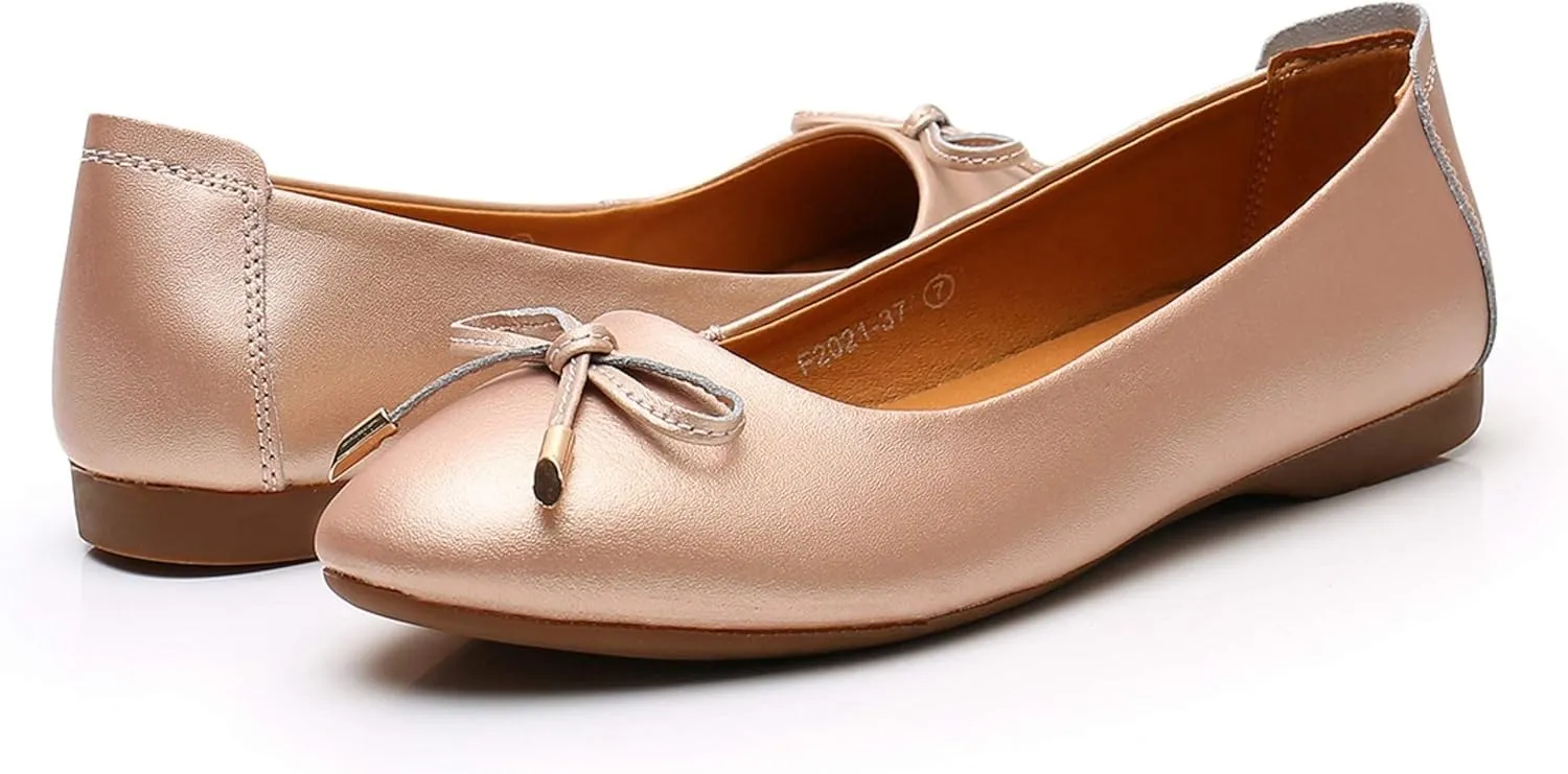 VenusCelia Women's Bowknot Ballet Dance Flat Shoe