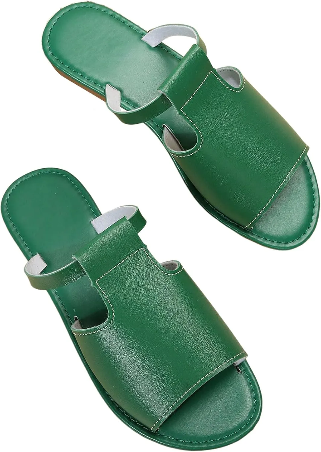 Verdusa Women's Cut Out Slide Sandals Open Toe Summer Flat Sandals Outdoor Shoes