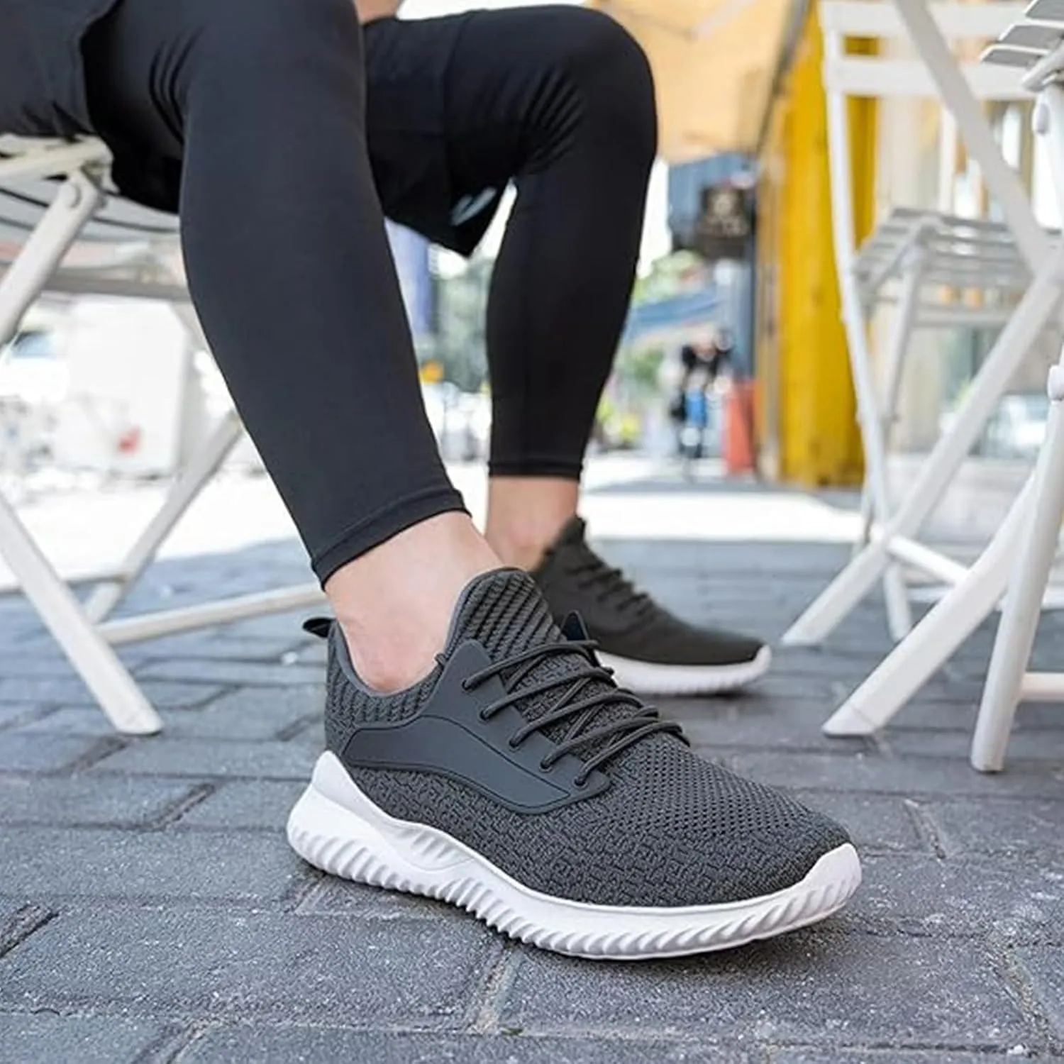 Walking Shoes for Men Sneakers - Slip on Memory Foam Running Tennis Shoes for Athletic Workout Gym Jogging Indoor Outdoor Lightweight Breathable Casual Sneakers