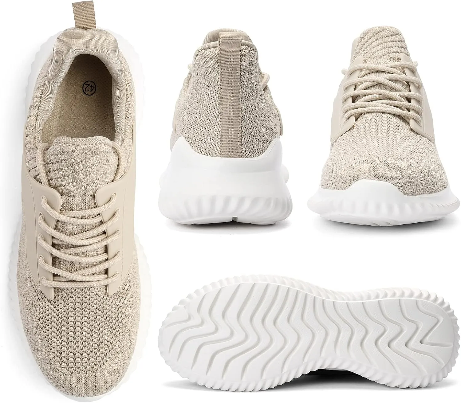 Walking Shoes for Men Sneakers - Slip on Memory Foam Running Tennis Shoes for Athletic Workout Gym Jogging Indoor Outdoor Lightweight Breathable Casual Sneakers