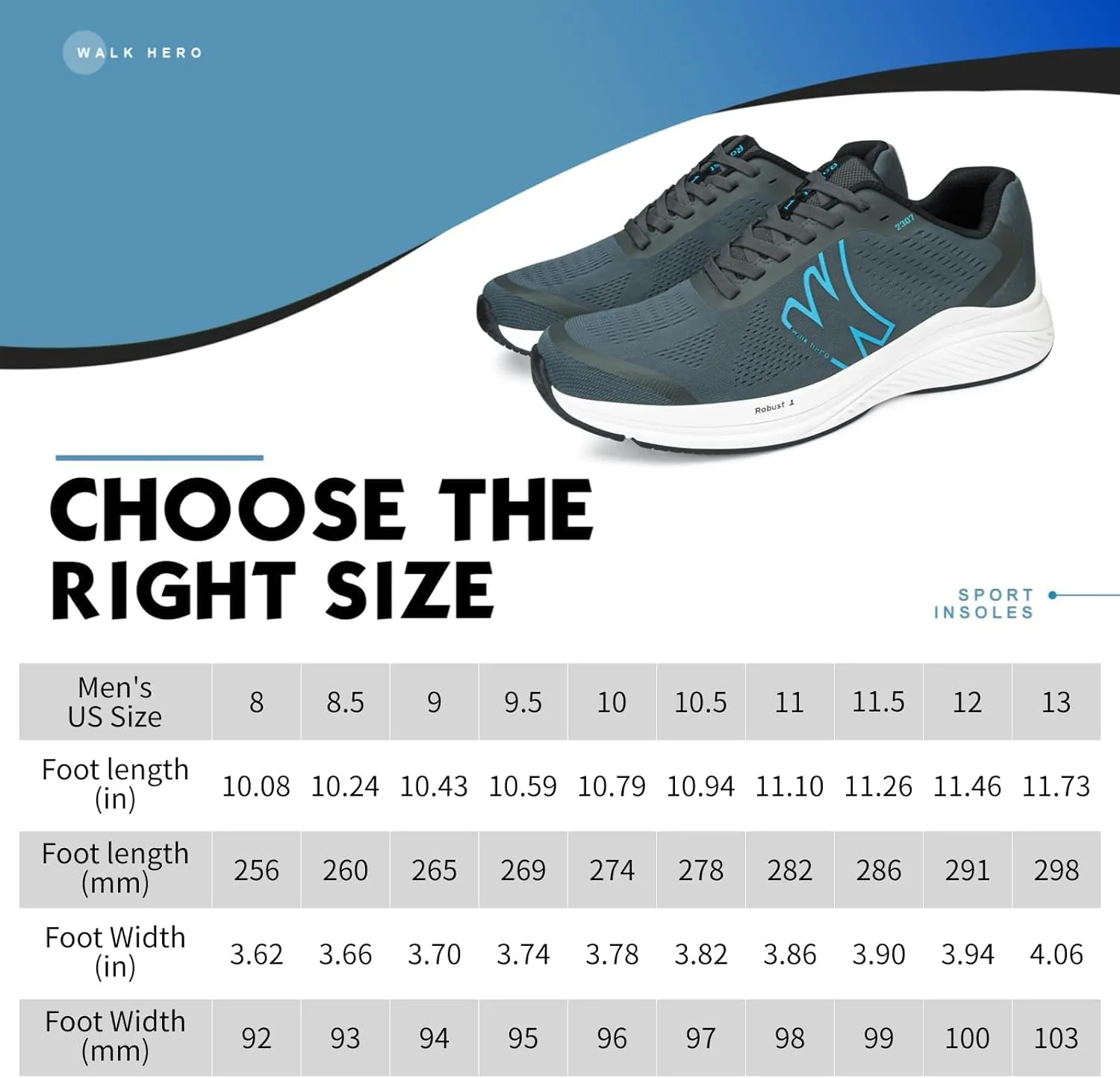 Walking Shoes Mens for Plantar Fasciitis, Orthopedic Shoes for Men with Arch Support, Non-Slip Orthotic Shoes for Heel Pain Relief
