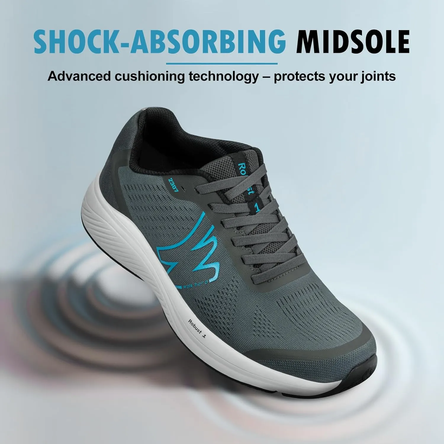 Walking Shoes Mens for Plantar Fasciitis, Orthopedic Shoes for Men with Arch Support, Non-Slip Orthotic Shoes for Heel Pain Relief