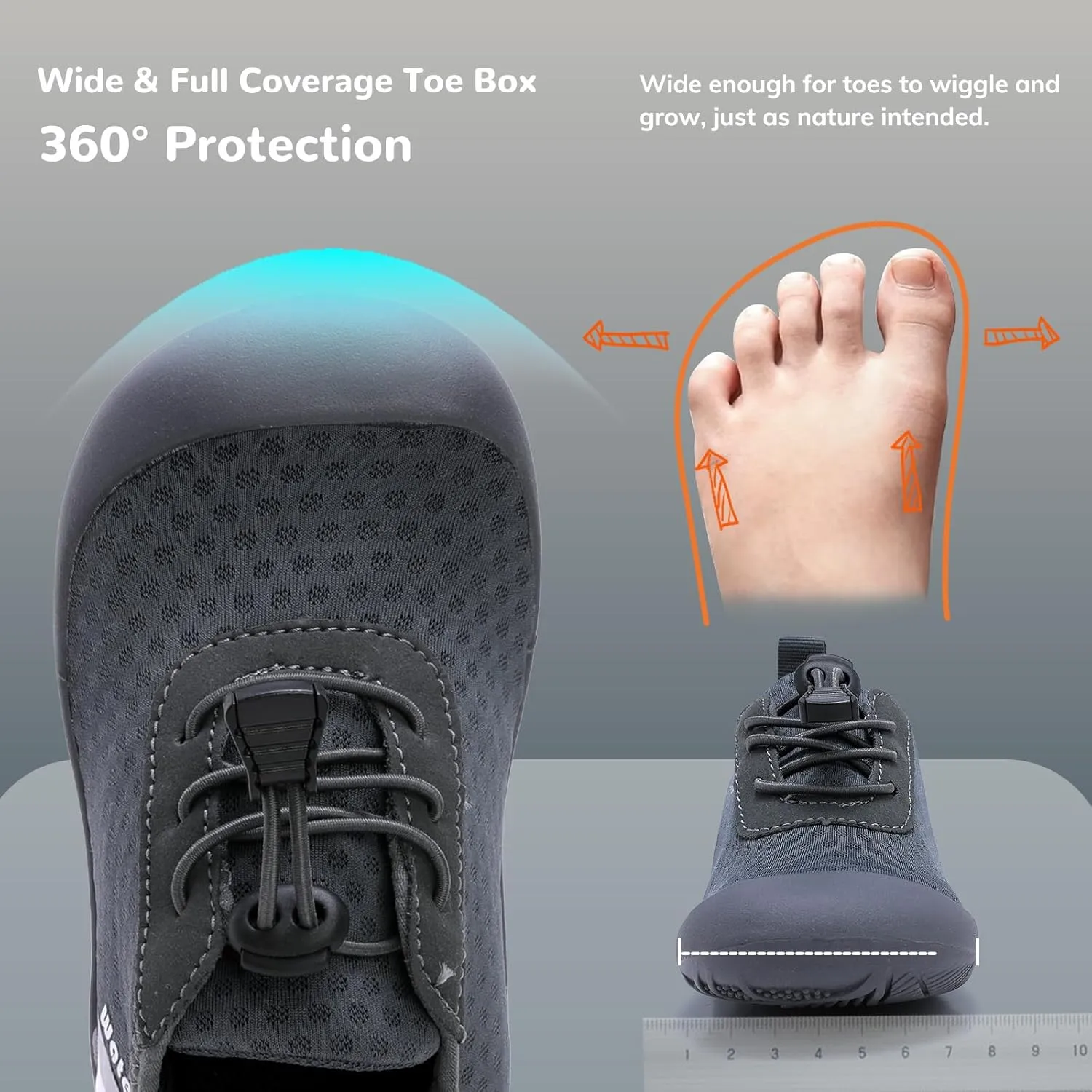 WateLves Wide Toddler Water Shoes Kids Barefoot Athletic Sneakers Girls Boys Quick Dry Aqua Socks for Beach Hiking Swim Kayak Sport Accessories, Camping Essentials