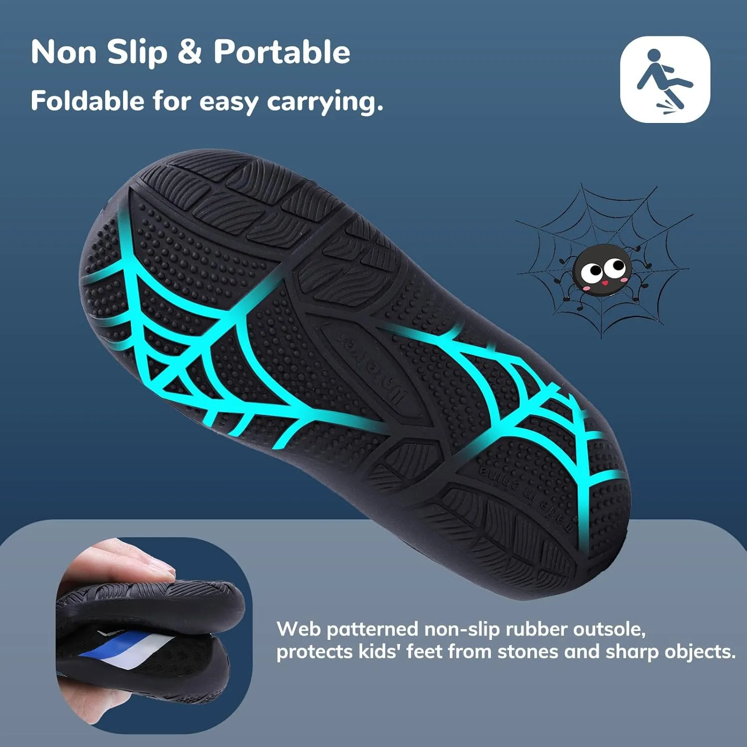 WateLves Wide Toddler Water Shoes Kids Barefoot Athletic Sneakers Girls Boys Quick Dry Aqua Socks for Beach Hiking Swim Kayak Sport Accessories, Camping Essentials