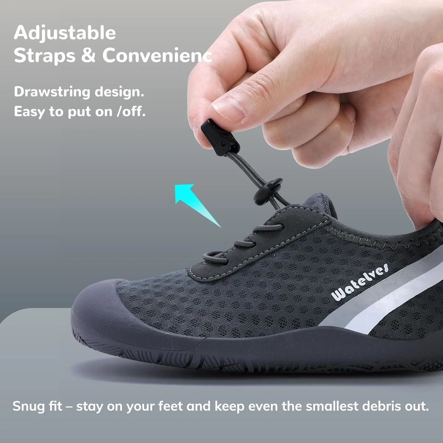 WateLves Wide Toddler Water Shoes Kids Barefoot Athletic Sneakers Girls Boys Quick Dry Aqua Socks for Beach Hiking Swim Kayak Sport Accessories, Camping Essentials