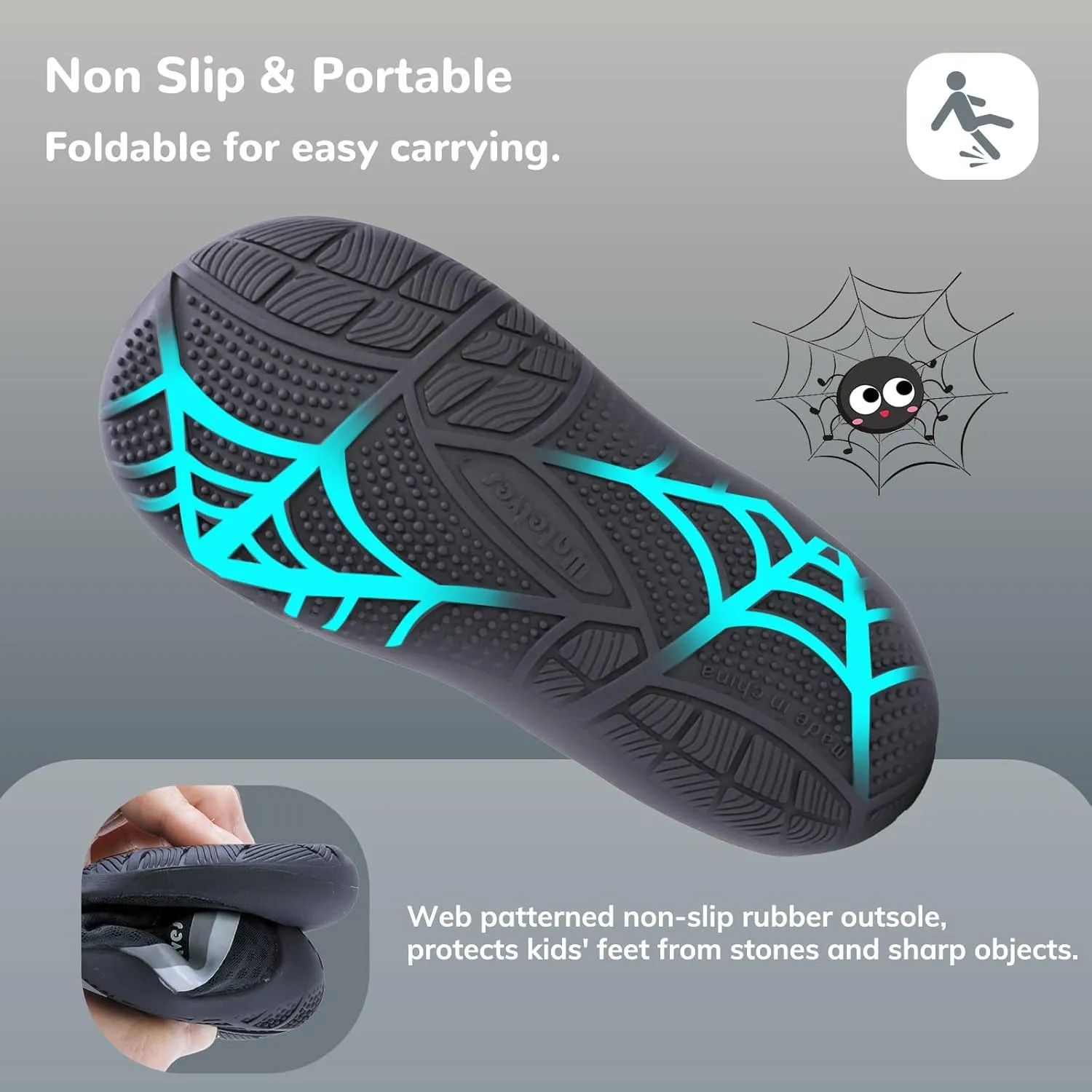 WateLves Wide Toddler Water Shoes Kids Barefoot Athletic Sneakers Girls Boys Quick Dry Aqua Socks for Beach Hiking Swim Kayak Sport Accessories, Camping Essentials