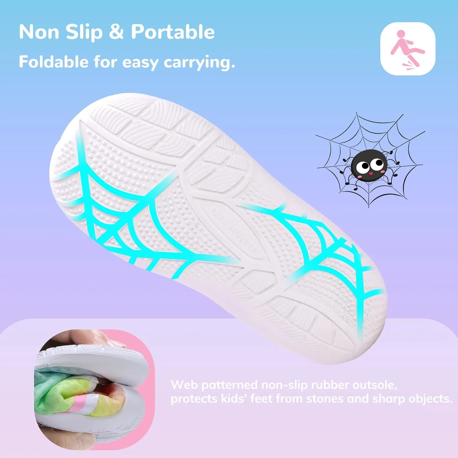 WateLves Wide Toddler Water Shoes Kids Barefoot Athletic Sneakers Girls Boys Quick Dry Aqua Socks for Beach Hiking Swim Kayak Sport Accessories, Camping Essentials