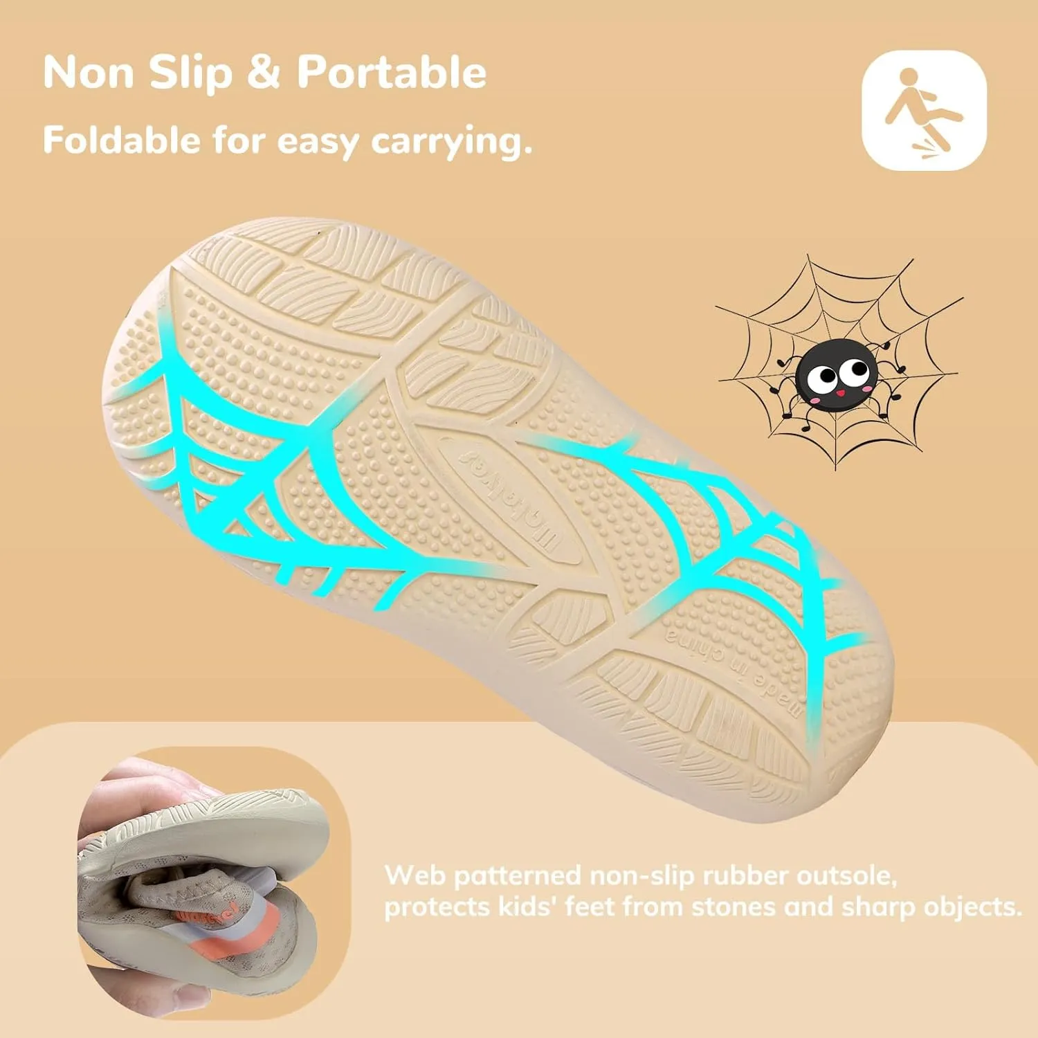 WateLves Wide Toddler Water Shoes Kids Barefoot Athletic Sneakers Girls Boys Quick Dry Aqua Socks for Beach Hiking Swim Kayak Sport Accessories, Camping Essentials