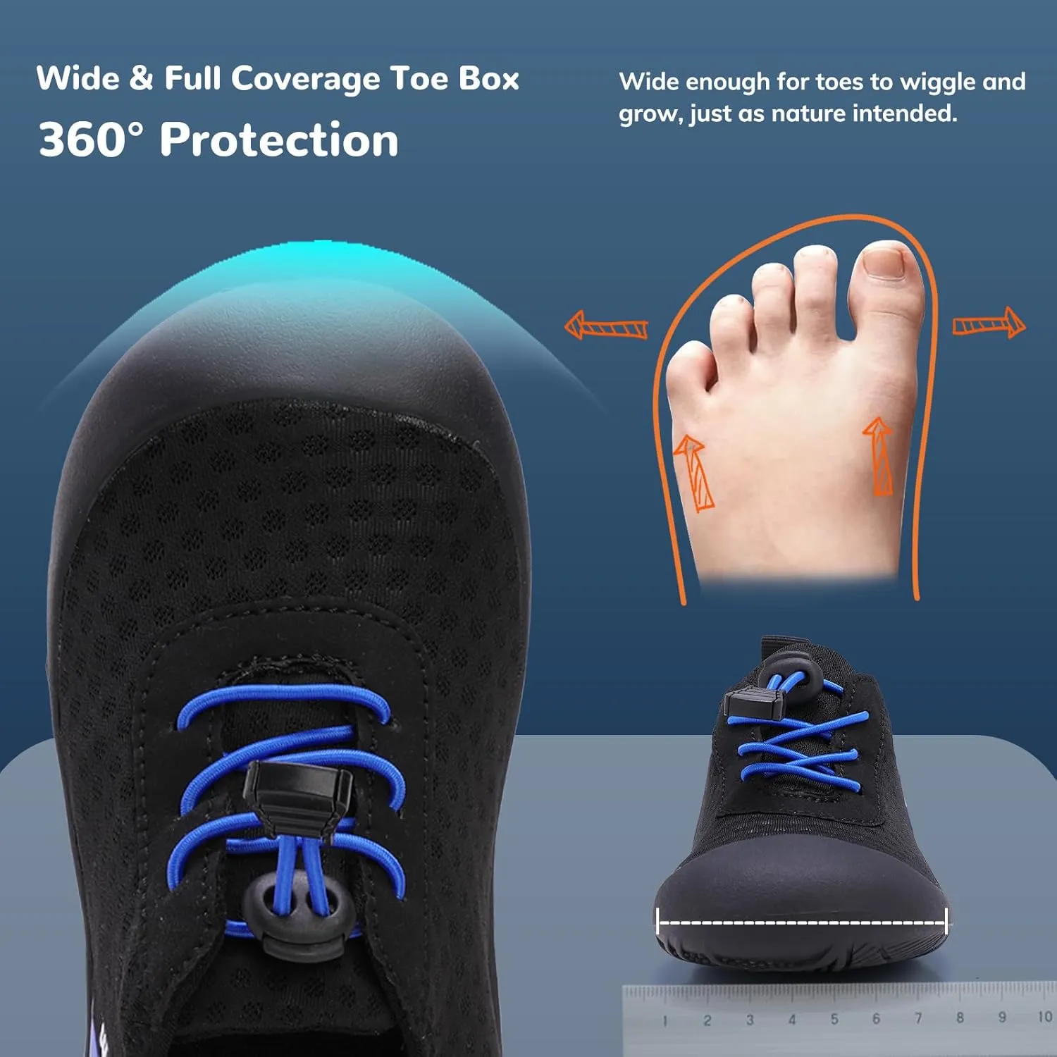 WateLves Wide Toddler Water Shoes Kids Barefoot Athletic Sneakers Girls Boys Quick Dry Aqua Socks for Beach Hiking Swim Kayak Sport Accessories, Camping Essentials