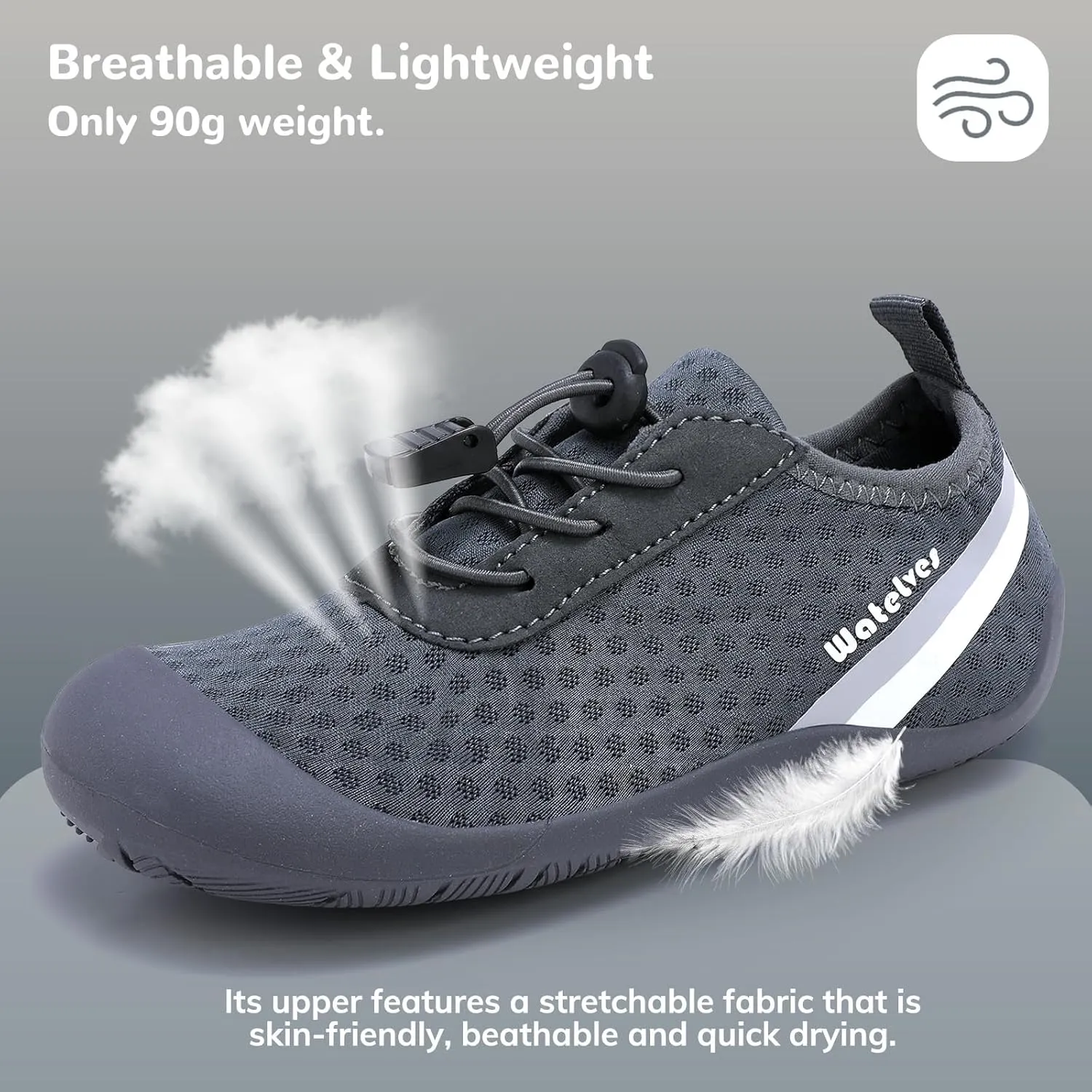 WateLves Wide Toddler Water Shoes Kids Barefoot Athletic Sneakers Girls Boys Quick Dry Aqua Socks for Beach Hiking Swim Kayak Sport Accessories, Camping Essentials