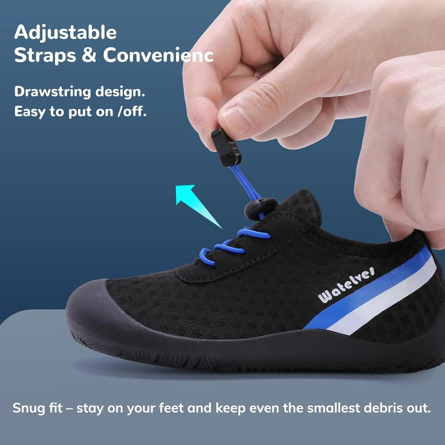 WateLves Wide Toddler Water Shoes Kids Barefoot Athletic Sneakers Girls Boys Quick Dry Aqua Socks for Beach Hiking Swim Kayak Sport Accessories, Camping Essentials