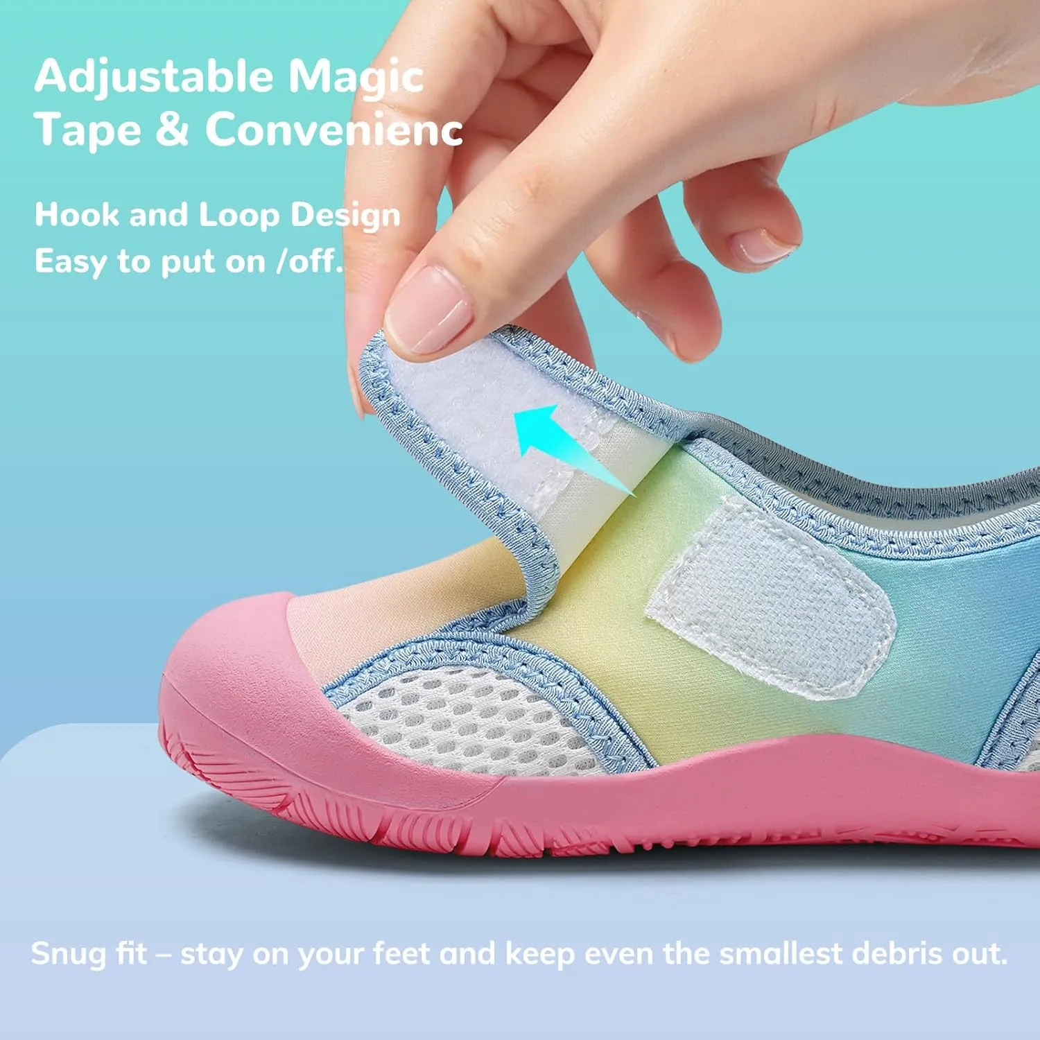 WateLves Wide Toddler Water Shoes Kids Quick Dry Barefoot Shoes Girls Boys Aqua Athletic Sneakers for Beach Hiking Swim Kayak Sport Accessories, Camping Essentials
