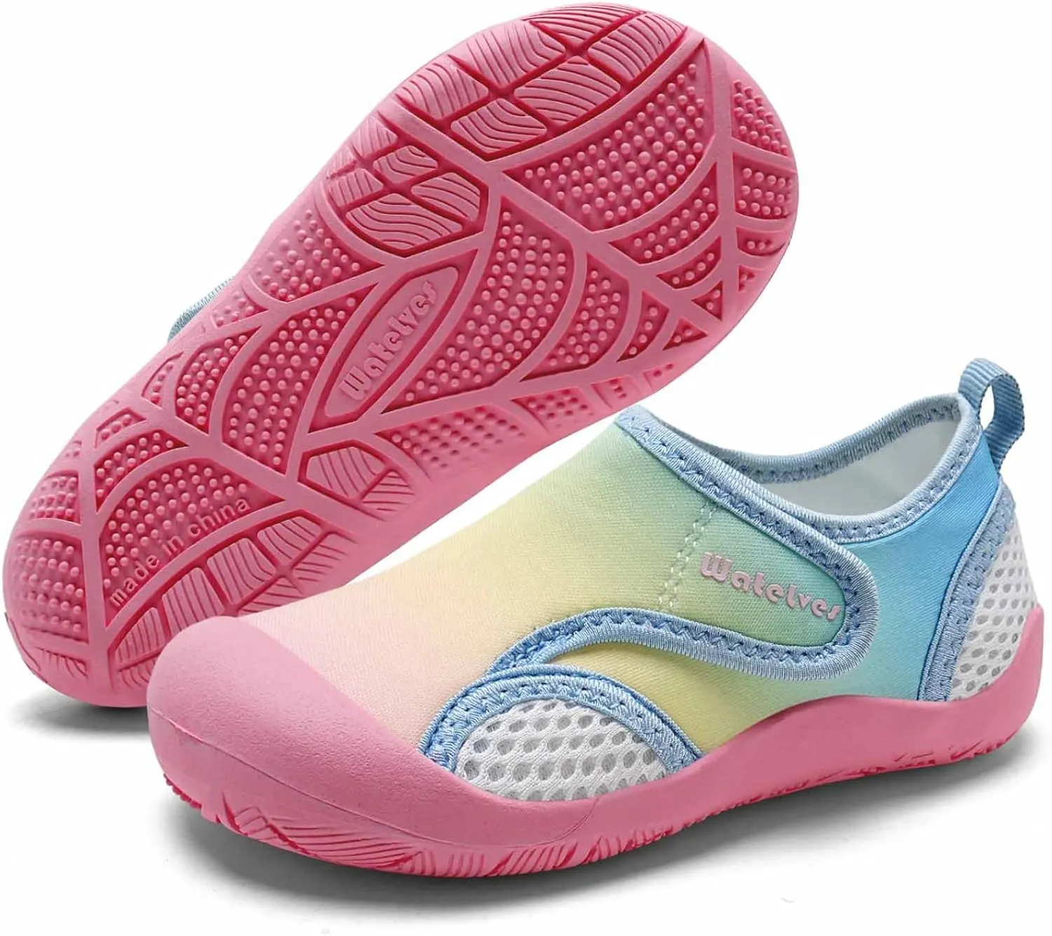 WateLves Wide Toddler Water Shoes Kids Quick Dry Barefoot Shoes Girls Boys Aqua Athletic Sneakers for Beach Hiking Swim Kayak Sport Accessories, Camping Essentials