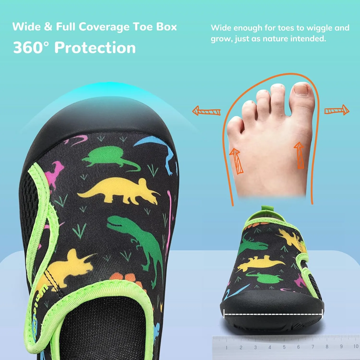 WateLves Wide Toddler Water Shoes Kids Quick Dry Barefoot Shoes Girls Boys Aqua Athletic Sneakers for Beach Hiking Swim Kayak Sport Accessories, Camping Essentials