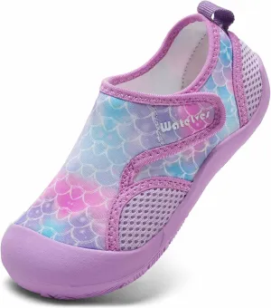WateLves Wide Toddler Water Shoes Kids Quick Dry Barefoot Shoes Girls Boys Aqua Athletic Sneakers for Beach Hiking Swim Kayak Sport Accessories, Camping Essentials