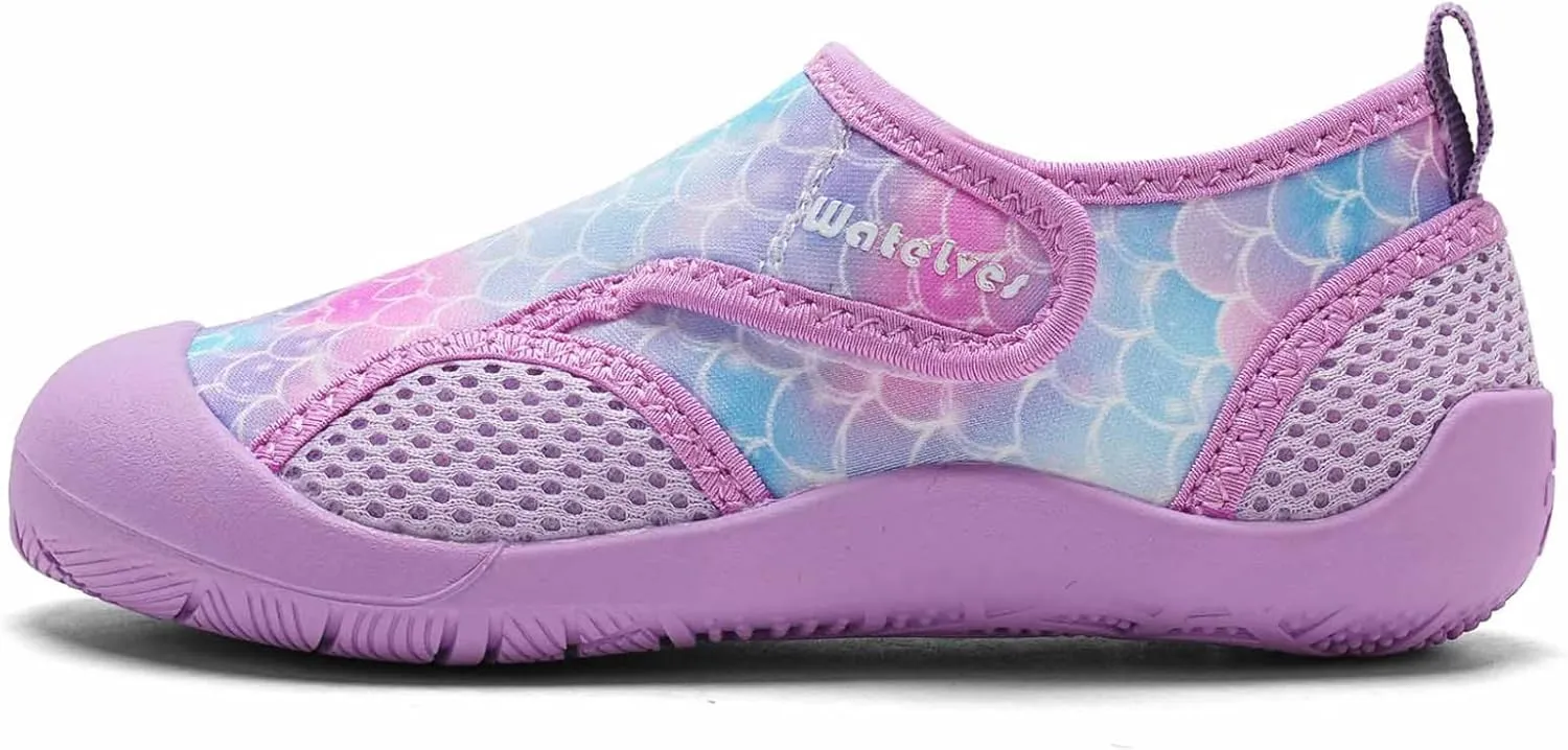 WateLves Wide Toddler Water Shoes Kids Quick Dry Barefoot Shoes Girls Boys Aqua Athletic Sneakers for Beach Hiking Swim Kayak Sport Accessories, Camping Essentials