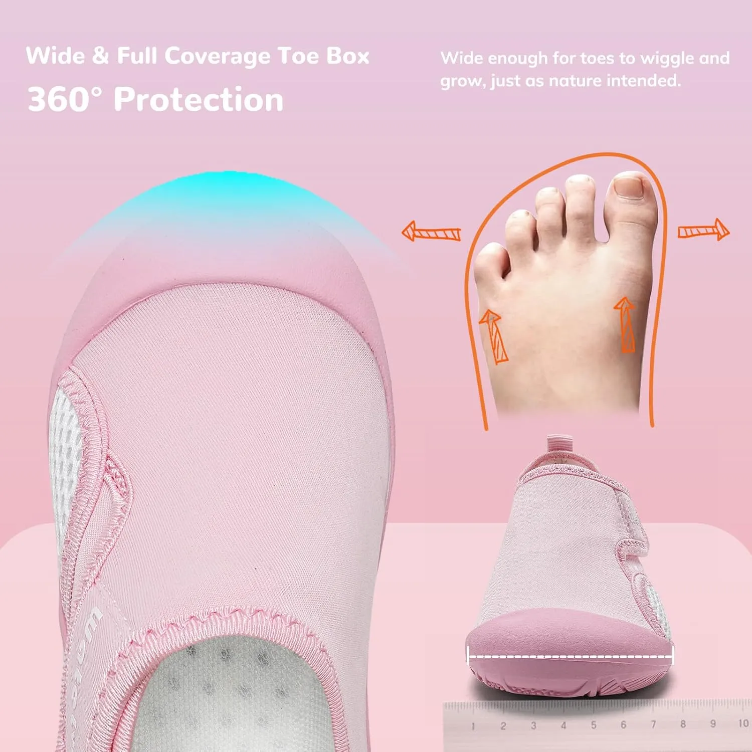 WateLves Wide Toddler Water Shoes Kids Quick Dry Barefoot Shoes Girls Boys Aqua Athletic Sneakers for Beach Hiking Swim Kayak Sport Accessories, Camping Essentials