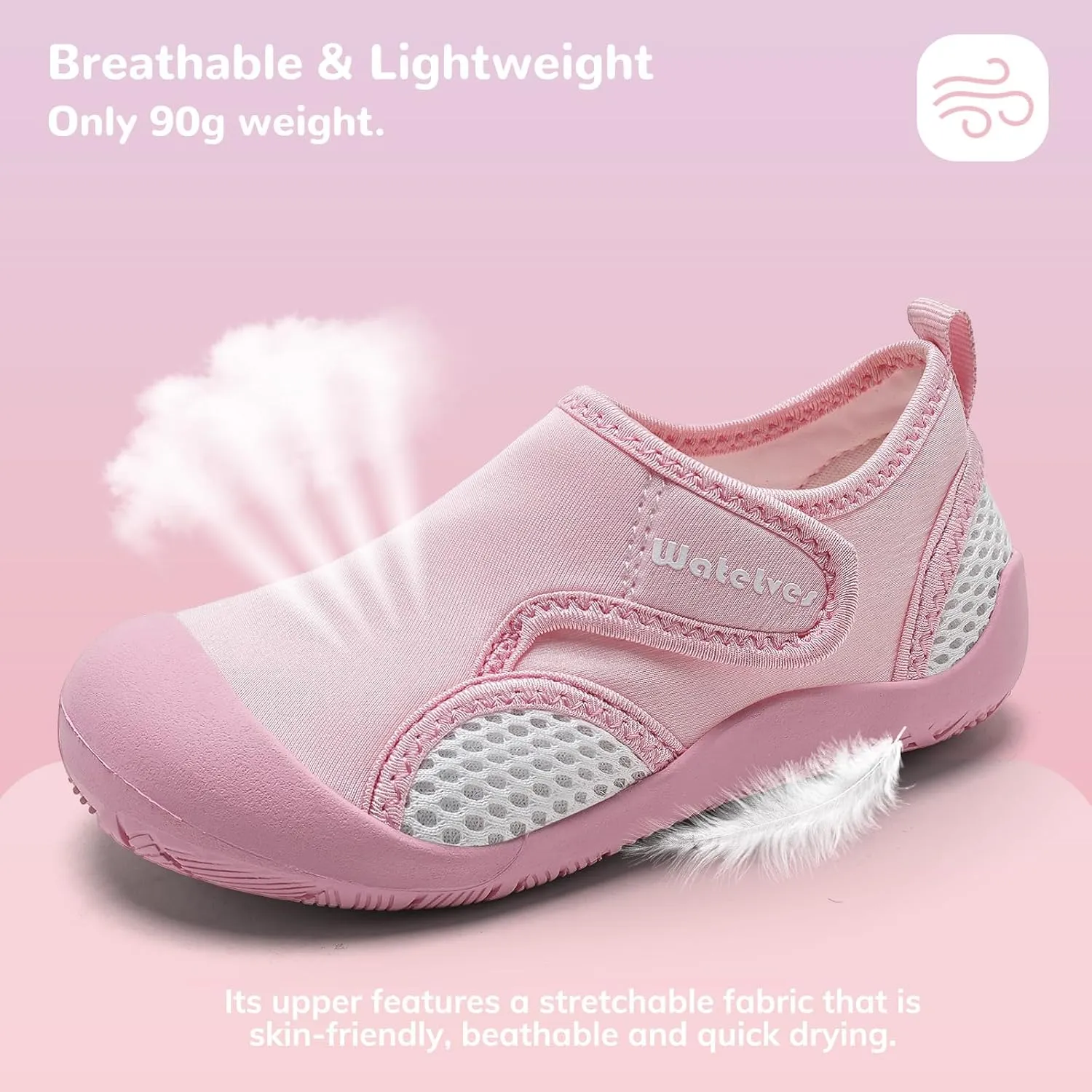 WateLves Wide Toddler Water Shoes Kids Quick Dry Barefoot Shoes Girls Boys Aqua Athletic Sneakers for Beach Hiking Swim Kayak Sport Accessories, Camping Essentials