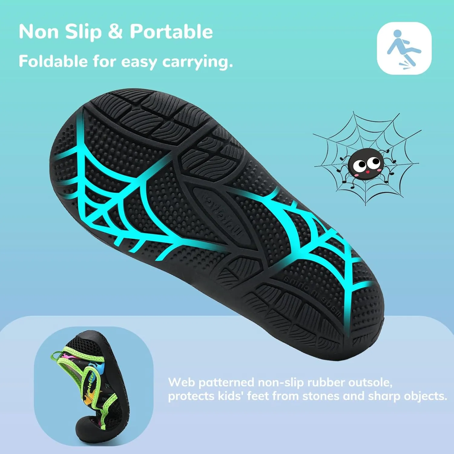 WateLves Wide Toddler Water Shoes Kids Quick Dry Barefoot Shoes Girls Boys Aqua Athletic Sneakers for Beach Hiking Swim Kayak Sport Accessories, Camping Essentials