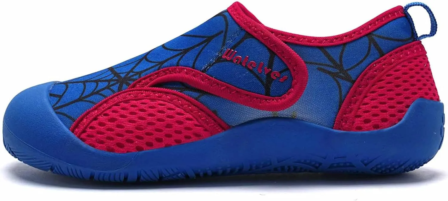 WateLves Wide Toddler Water Shoes Kids Quick Dry Barefoot Shoes Girls Boys Aqua Athletic Sneakers for Beach Hiking Swim Kayak Sport Accessories, Camping Essentials