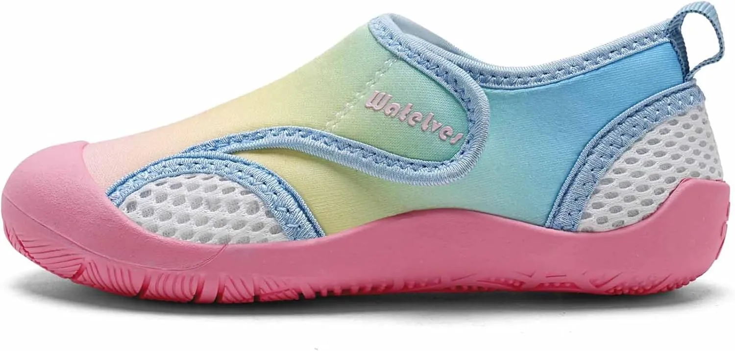 WateLves Wide Toddler Water Shoes Kids Quick Dry Barefoot Shoes Girls Boys Aqua Athletic Sneakers for Beach Hiking Swim Kayak Sport Accessories, Camping Essentials