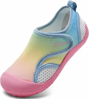 WateLves Wide Toddler Water Shoes Kids Quick Dry Barefoot Shoes Girls Boys Aqua Athletic Sneakers for Beach Hiking Swim Kayak Sport Accessories, Camping Essentials