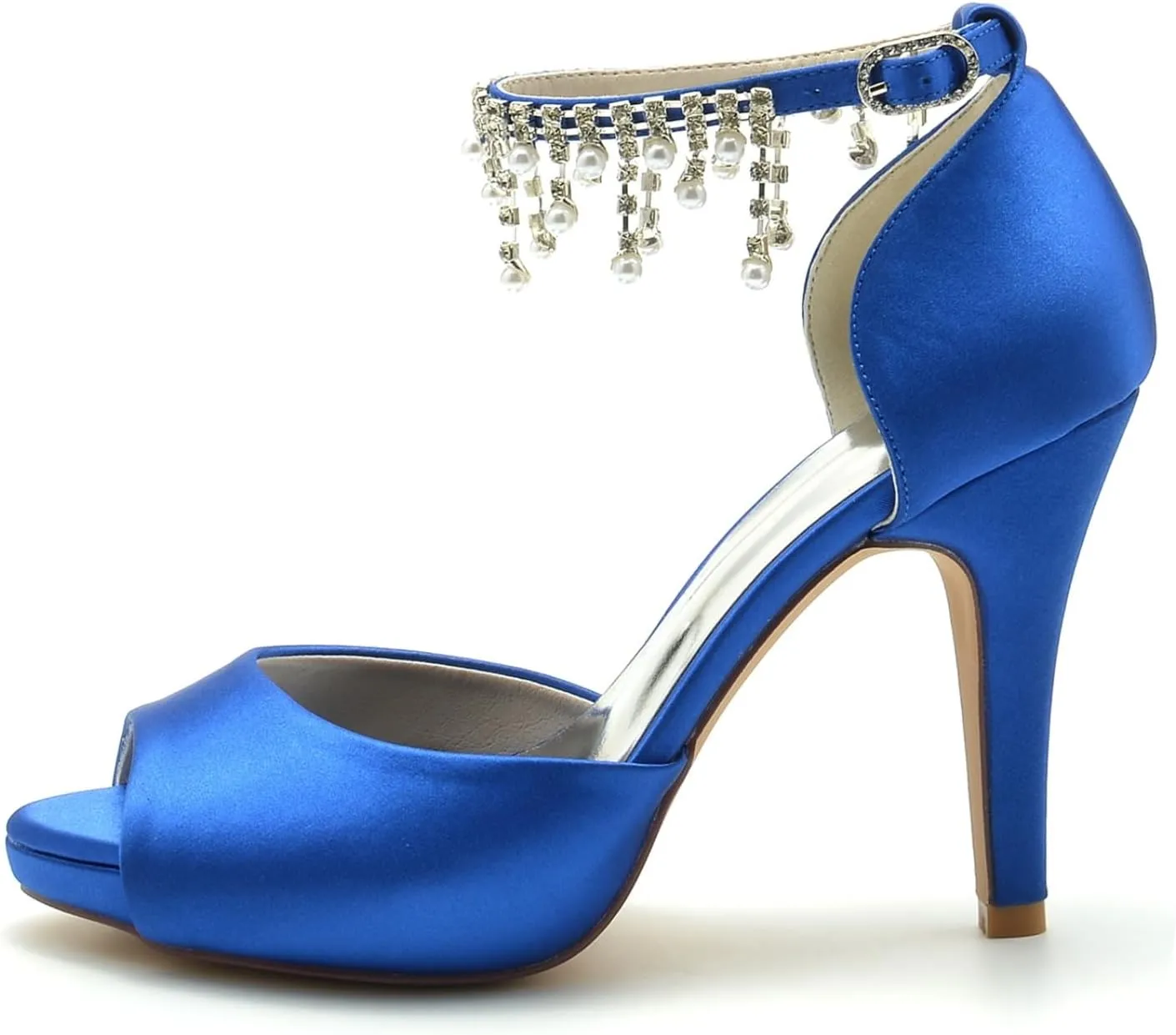 Wedding Bridal Shoes Women High Heel Sandals Peep Toe Prom Wedding Evening Shoes Satin Sexy High Heels 10Cm