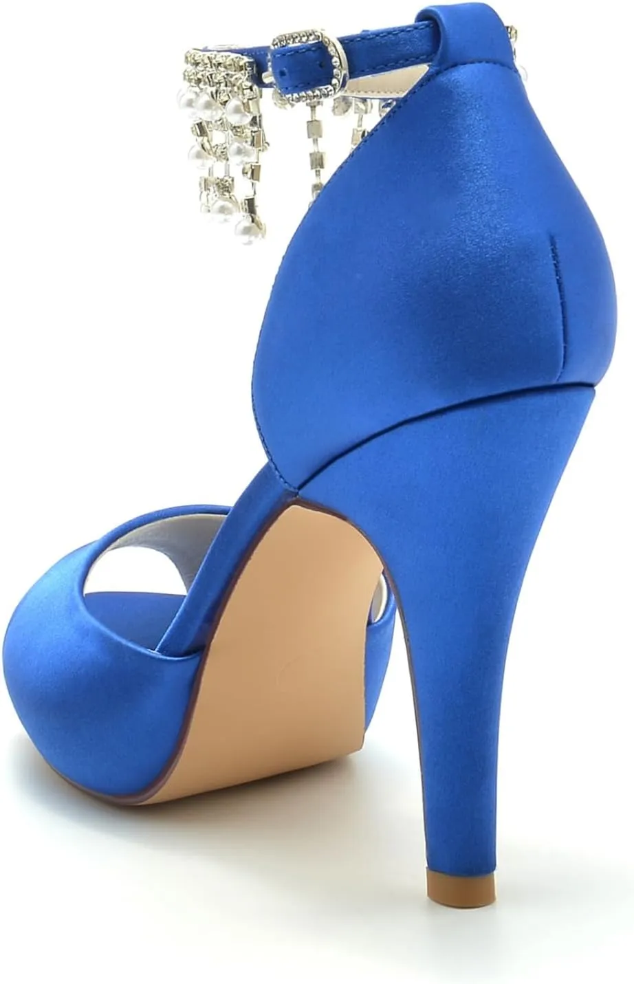 Wedding Bridal Shoes Women High Heel Sandals Peep Toe Prom Wedding Evening Shoes Satin Sexy High Heels 10Cm