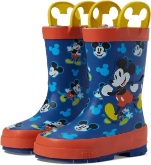 Western Chief Kids Mickey Musketeer Rain Boots for Toddler and Little Kids - Man-Made Outsole with Traction, Pull-On Style, and Round Toe