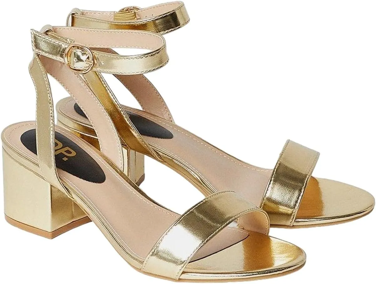 Wide Fit Tommi Barely There Mid Block Heel Sandals