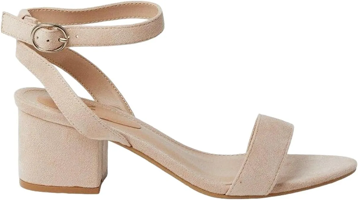 Wide Fit Tommi Barely There Mid Block Heel Sandals