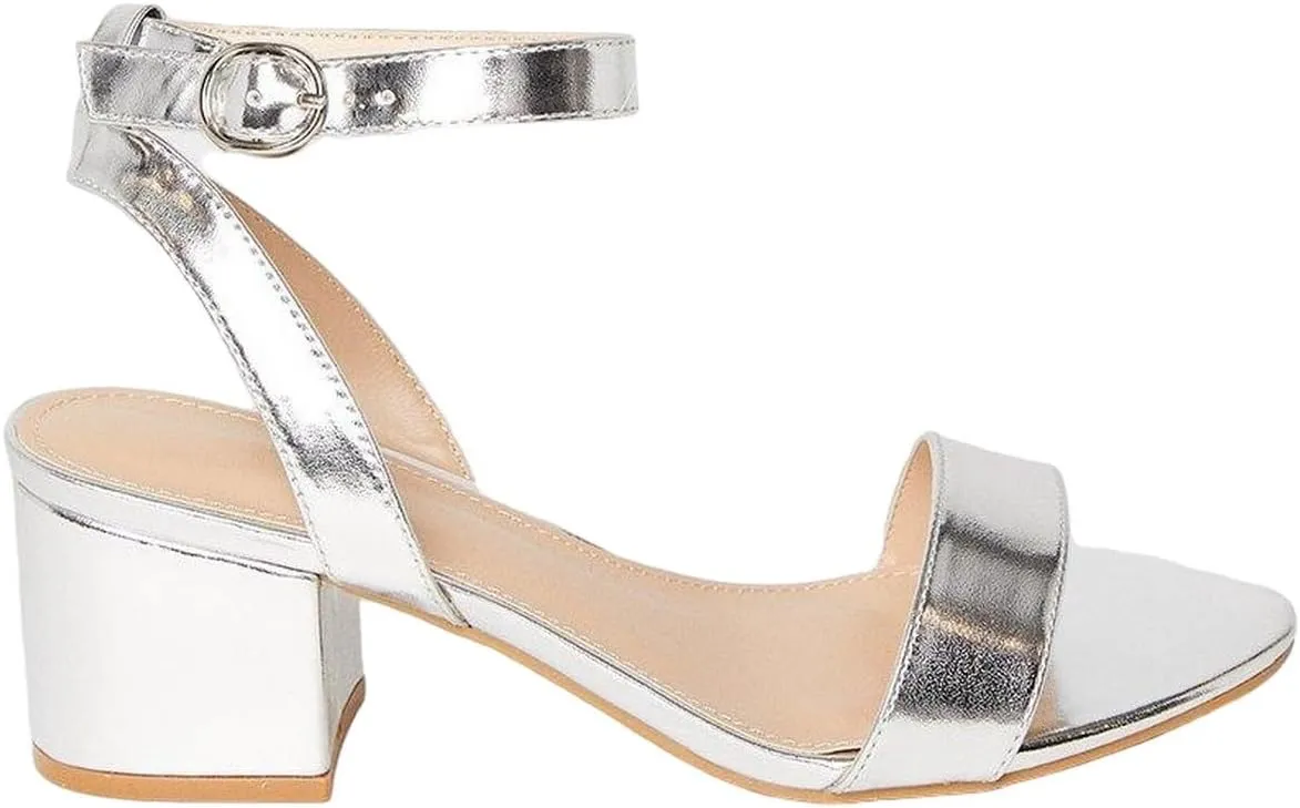Wide Fit Tommi Barely There Mid Block Heel Sandals