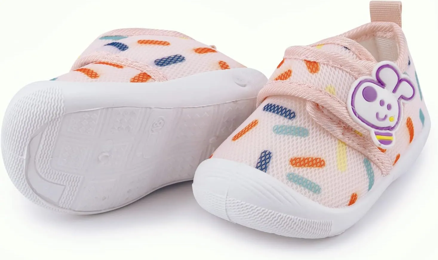 WILLFUN Toddler Squeaky Shoes Baby Boy Girl First-Walking Sneakers Infant Soft Sole Little Kid Trainers for 0-3-Year-old First Walkers