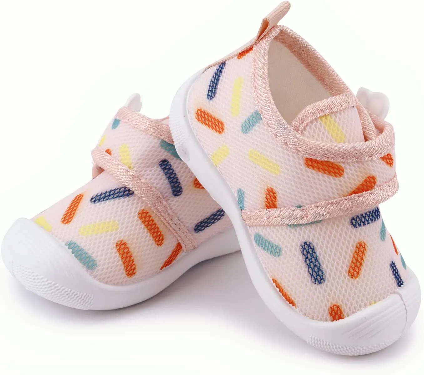 WILLFUN Toddler Squeaky Shoes Baby Boy Girl First-Walking Sneakers Infant Soft Sole Little Kid Trainers for 0-3-Year-old First Walkers