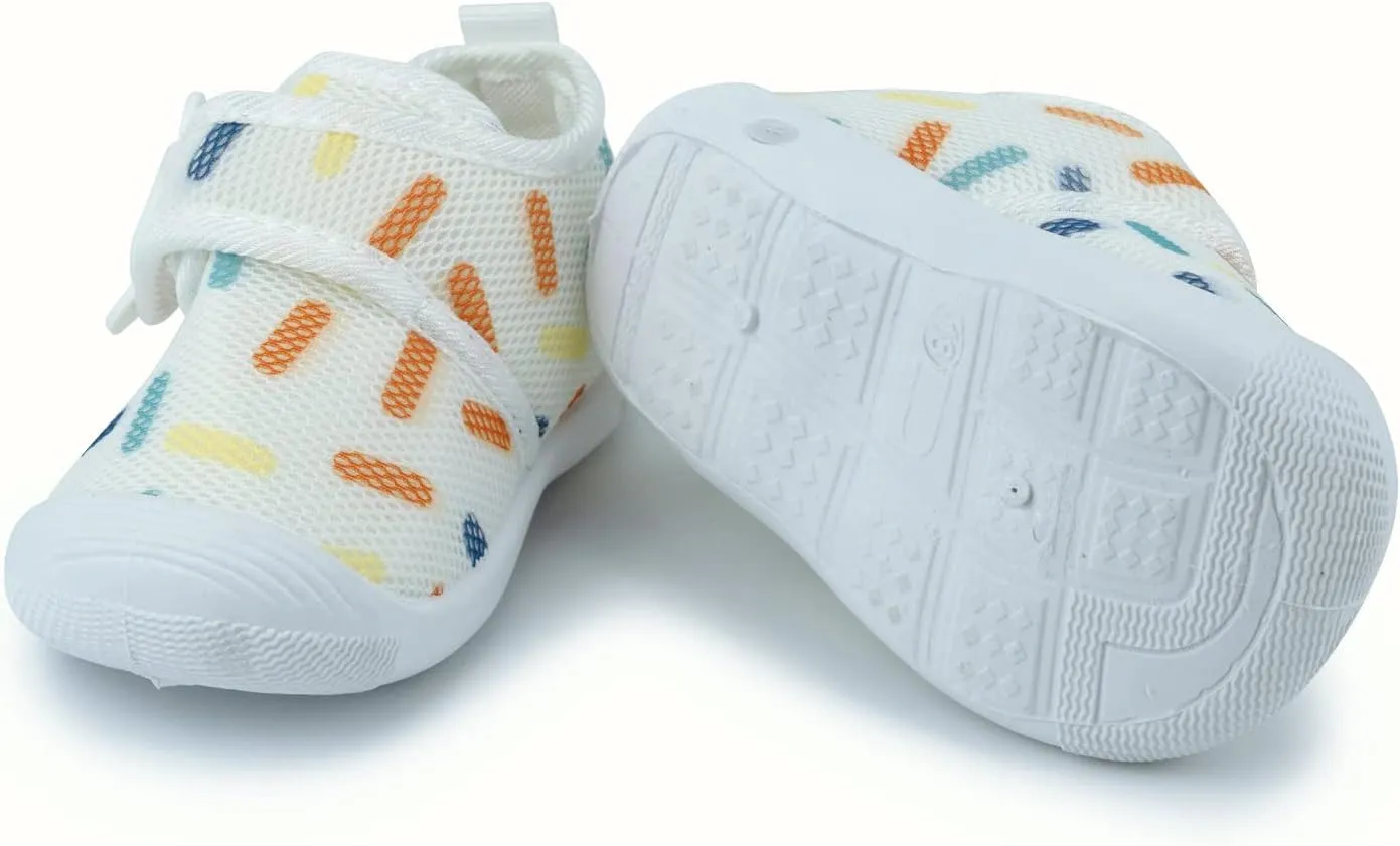 WILLFUN Toddler Squeaky Shoes Baby Boy Girl First-Walking Sneakers Infant Soft Sole Little Kid Trainers for 0-3-Year-old First Walkers