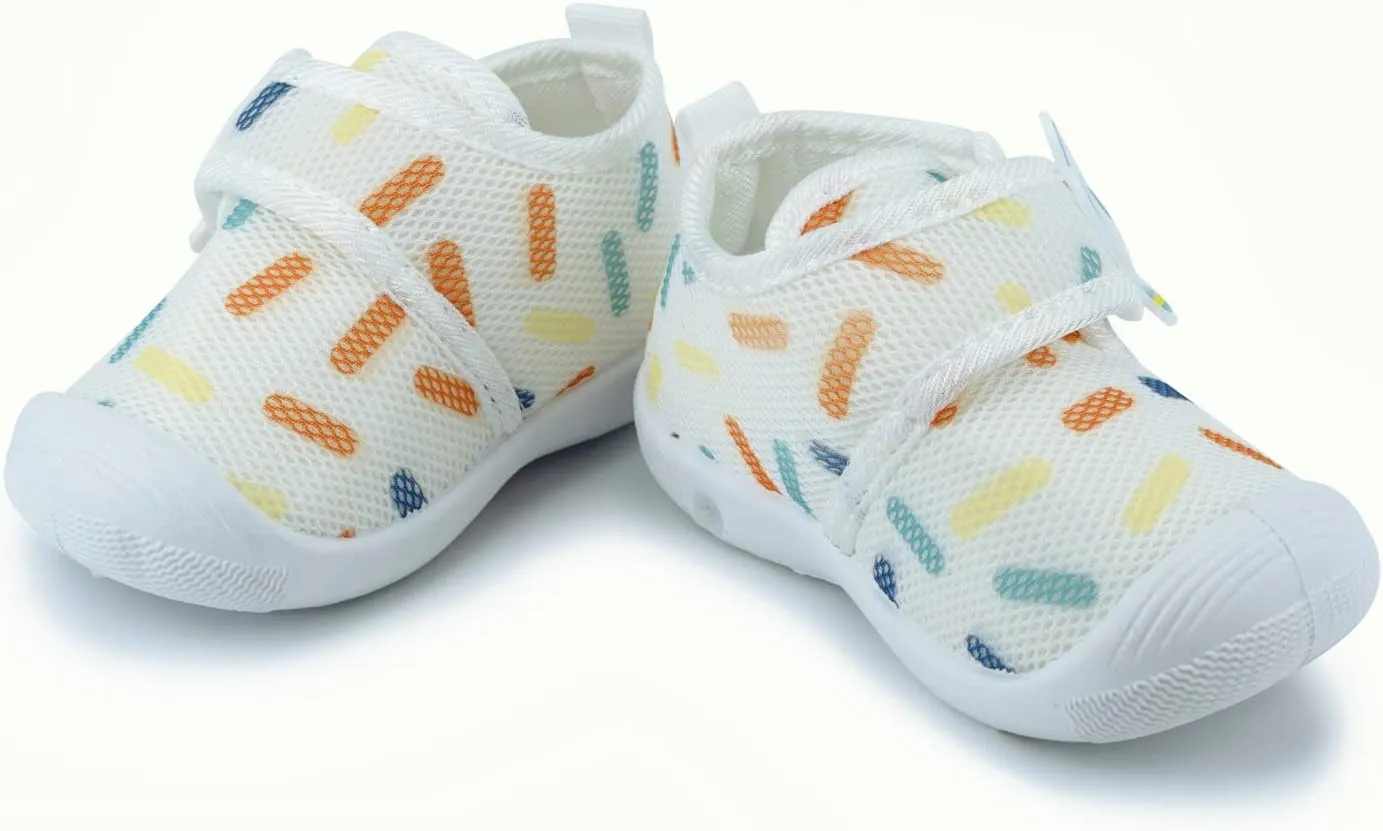 WILLFUN Toddler Squeaky Shoes Baby Boy Girl First-Walking Sneakers Infant Soft Sole Little Kid Trainers for 0-3-Year-old First Walkers
