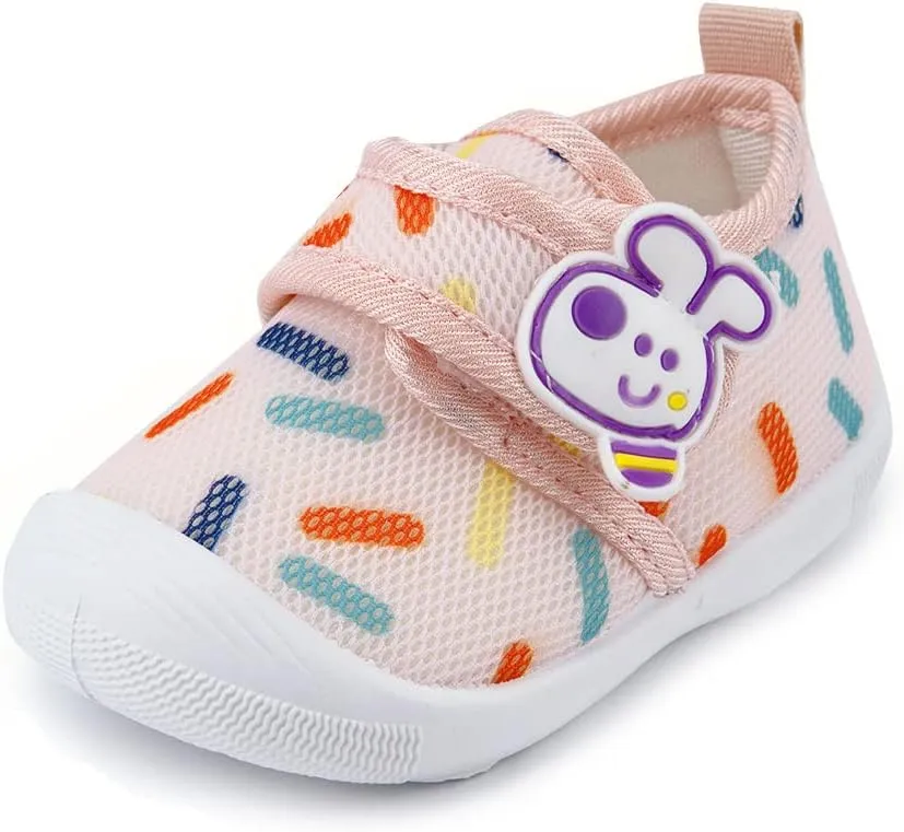 WILLFUN Toddler Squeaky Shoes Baby Boy Girl First-Walking Sneakers Infant Soft Sole Little Kid Trainers for 0-3-Year-old First Walkers