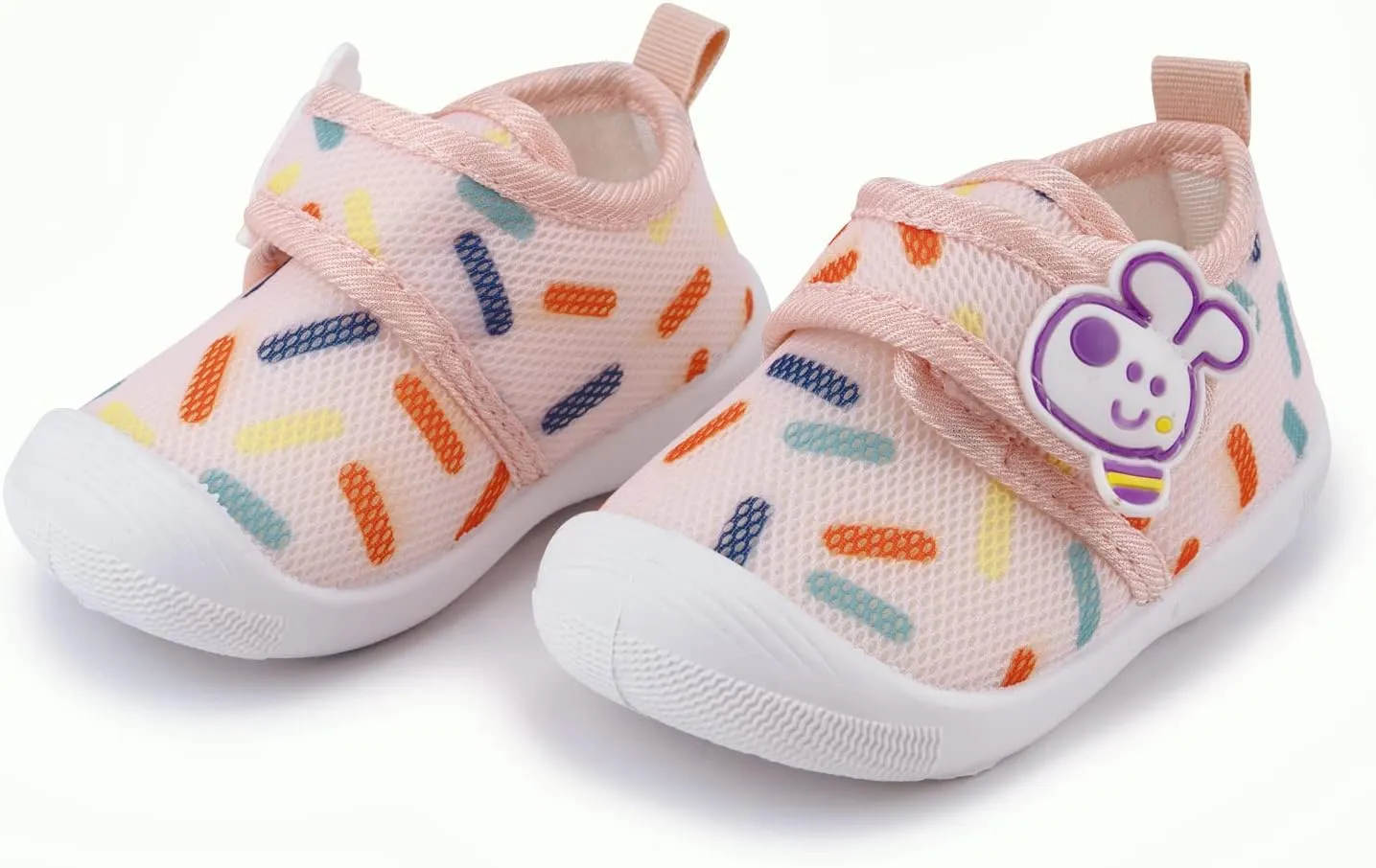 WILLFUN Toddler Squeaky Shoes Baby Boy Girl First-Walking Sneakers Infant Soft Sole Little Kid Trainers for 0-3-Year-old First Walkers