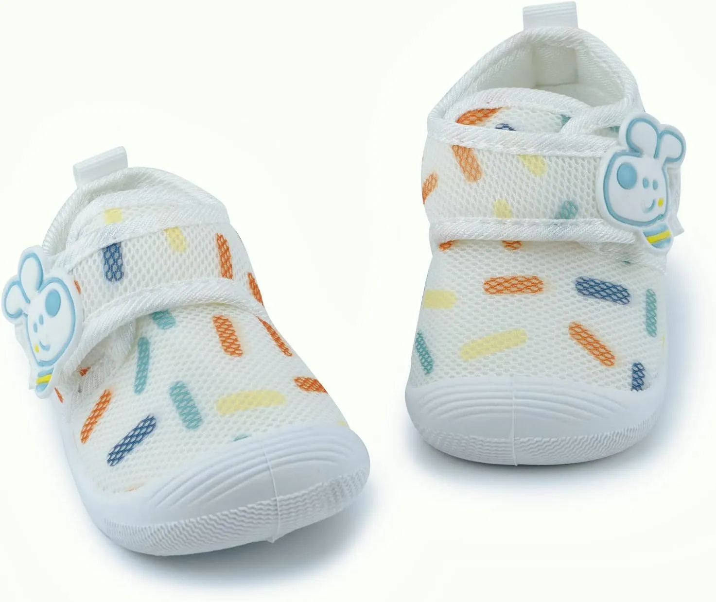 WILLFUN Toddler Squeaky Shoes Baby Boy Girl First-Walking Sneakers Infant Soft Sole Little Kid Trainers for 0-3-Year-old First Walkers