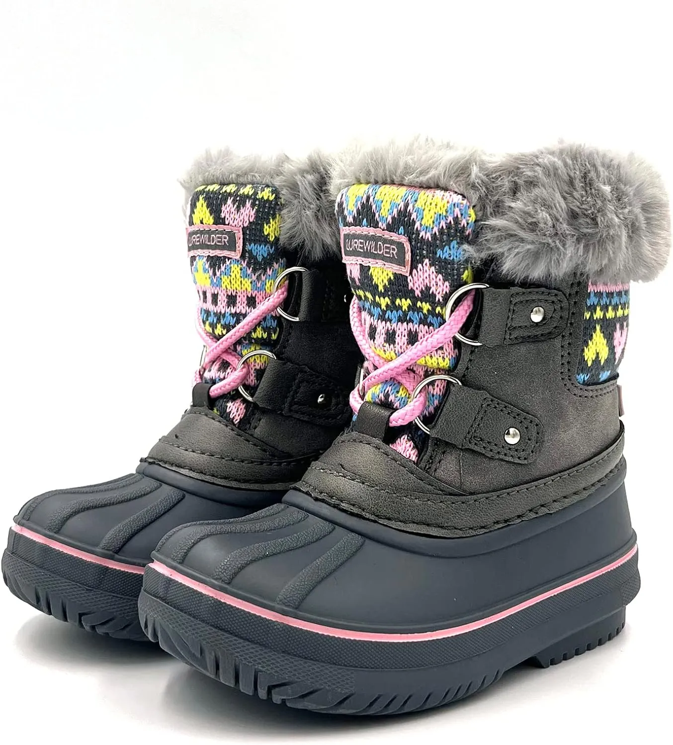 Winter Snow Boots For Toddler Girls and Boys Waterproof Outsole None Slip Duck Boots For Little Kids