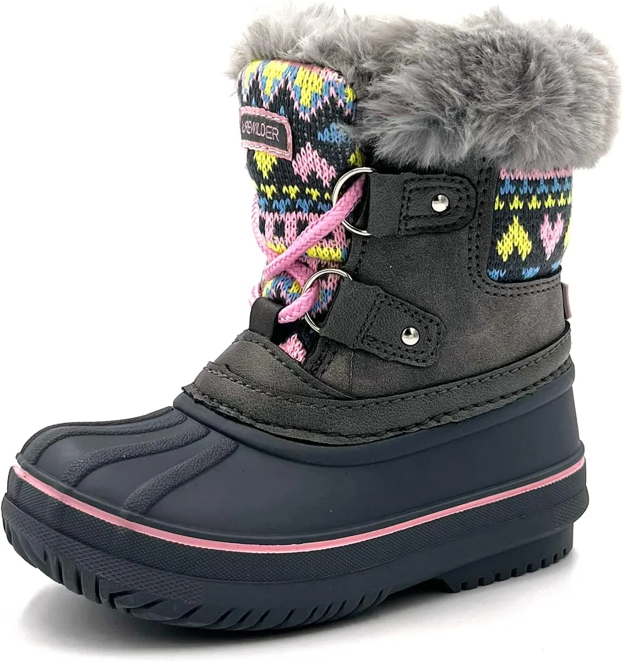 Winter Snow Boots For Toddler Girls and Boys Waterproof Outsole None Slip Duck Boots For Little Kids