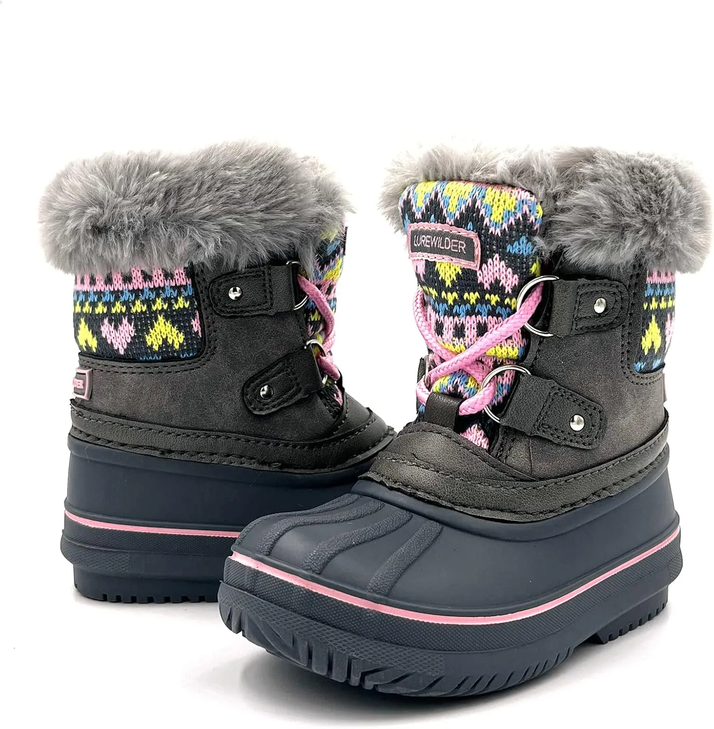 Winter Snow Boots For Toddler Girls and Boys Waterproof Outsole None Slip Duck Boots For Little Kids