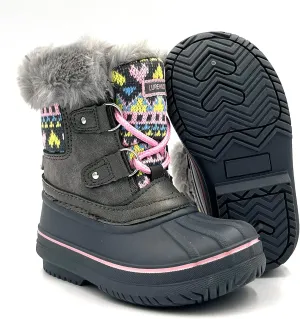 Winter Snow Boots For Toddler Girls and Boys Waterproof Outsole None Slip Duck Boots For Little Kids