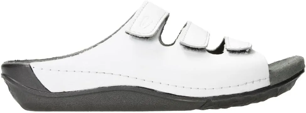 Wolky Women's Flat Sandals, White Vegi Leather, 7.5-8