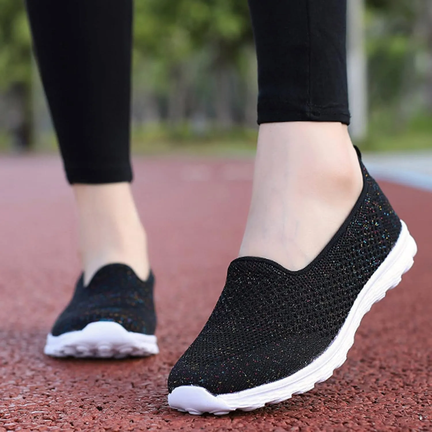 Women Casual Shoes Size 13 Women Casual Shoes Fashionable Summer New Pattern Mesh Breathable Comfortable Lightweight Non (Grey, 8.5)