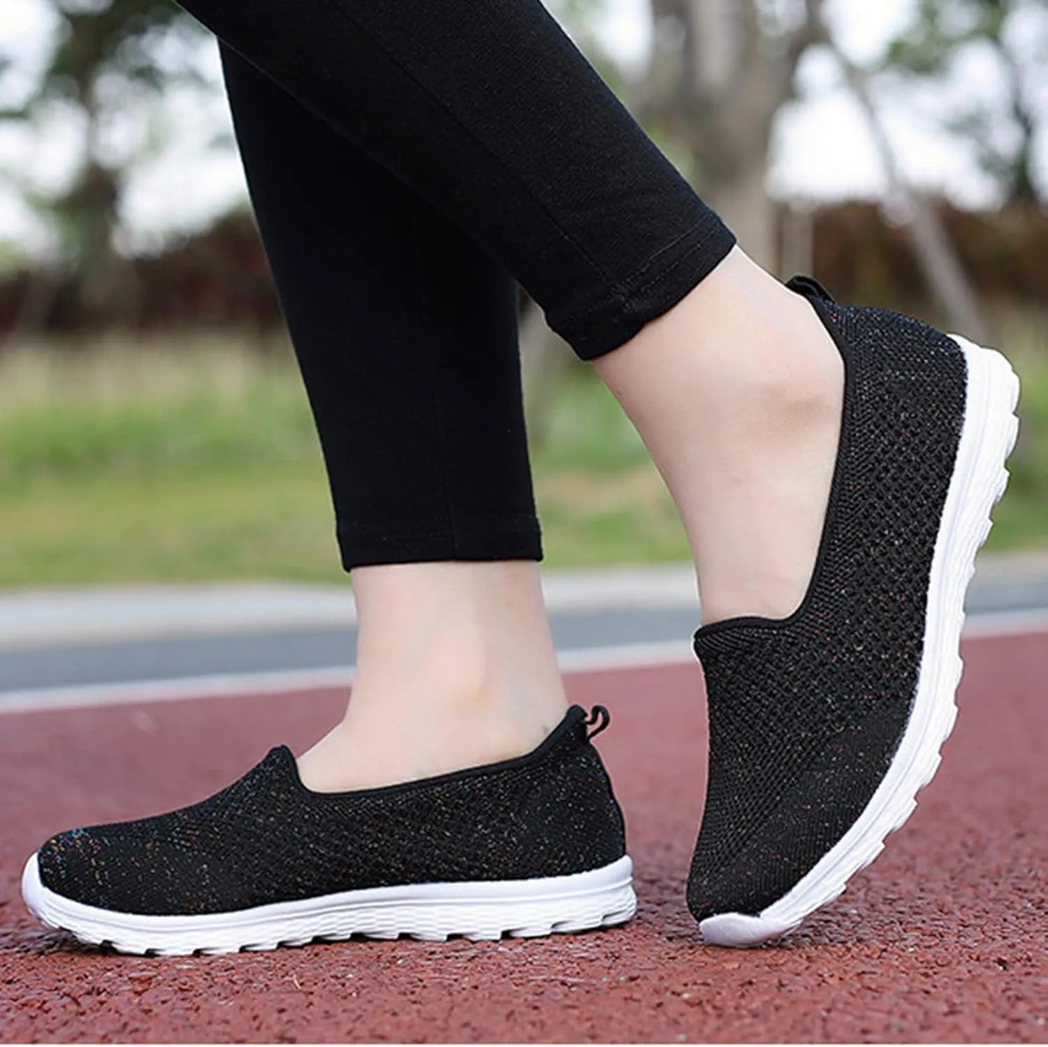 Women Casual Shoes Size 13 Women Casual Shoes Fashionable Summer New Pattern Mesh Breathable Comfortable Lightweight Non (Grey, 8.5)