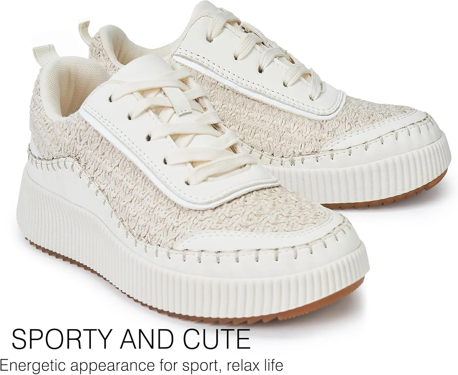 Women Crochet Platform Chunky Sneakers Comfortable Casual Tennis Shoes Fashion Sneaker Chunky Walking Shoes