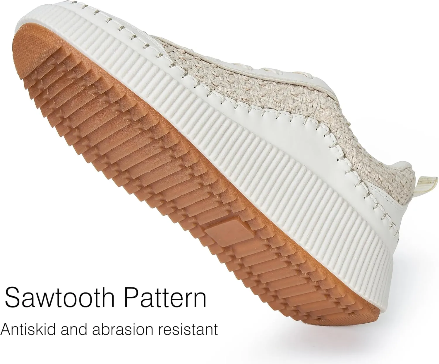 Women Crochet Platform Chunky Sneakers Comfortable Casual Tennis Shoes Fashion Sneaker Chunky Walking Shoes