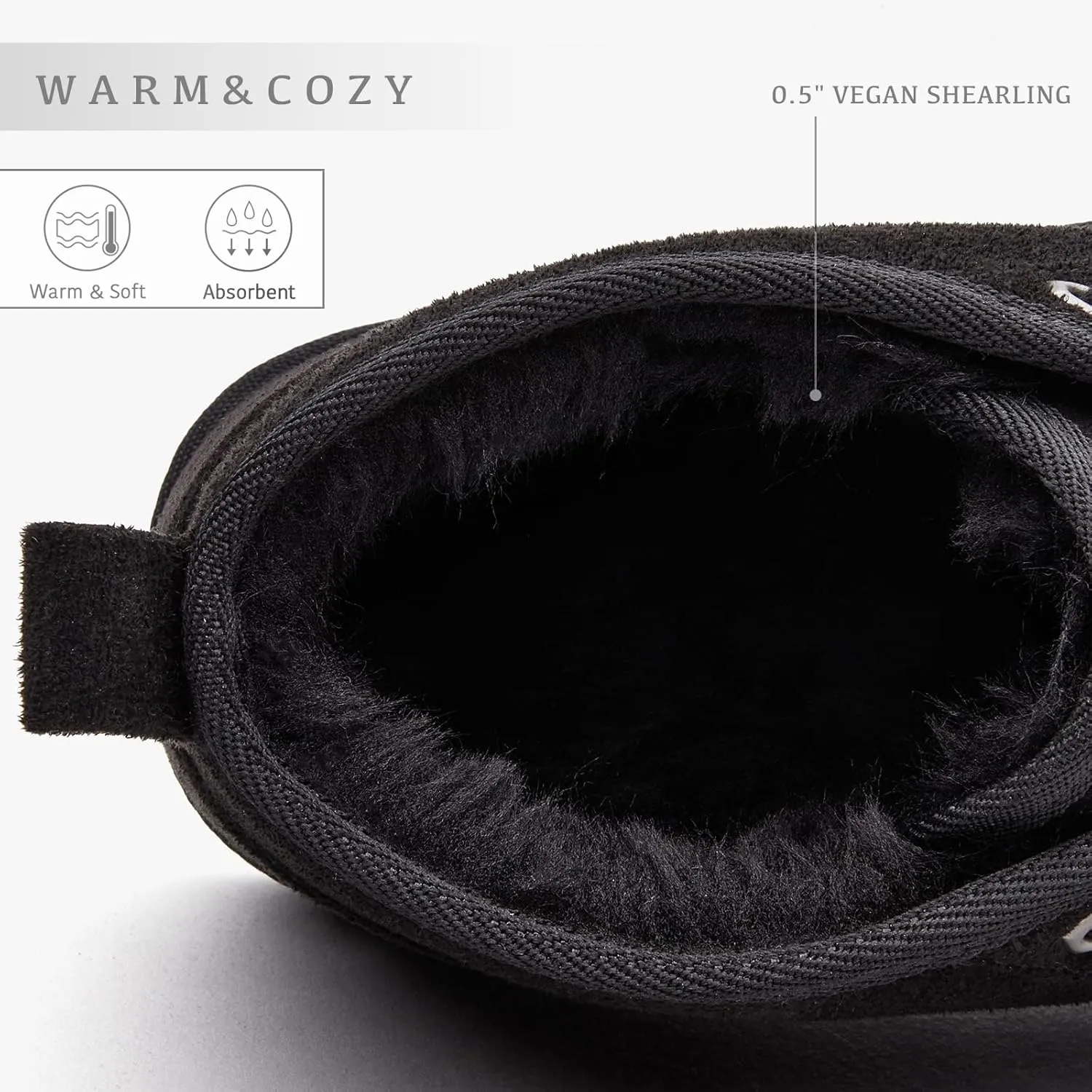 Women Fur Lined Ankle Boots Genuine Suede Faux Cozy Winter Lace Up Warm Short Booties