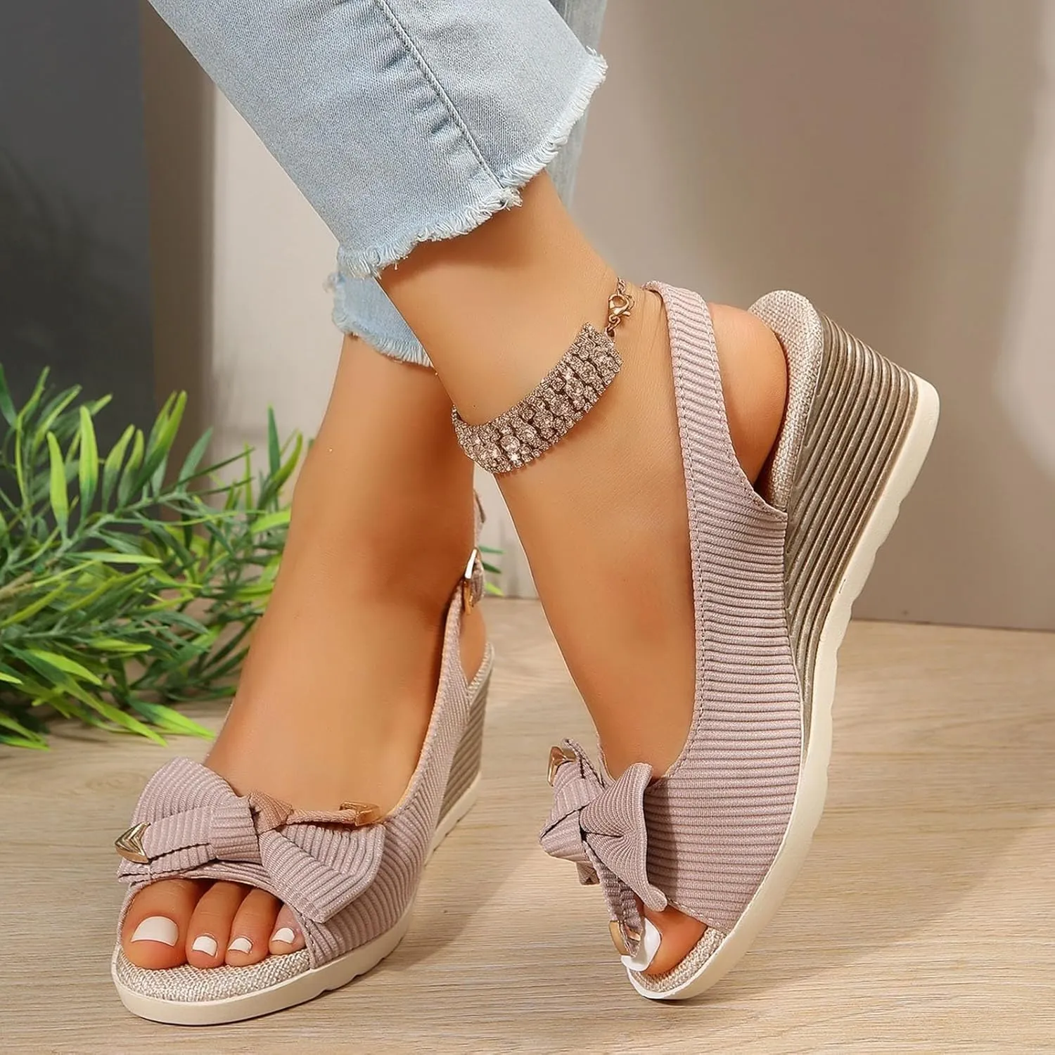 Women Gladiator Sandals Retro Wedge Heel Zipper Strappy Sandal Roman Shoes Girls Summer Flat Beach Gladiators On Wedges Back Casual Comfort Open Toe Girls Fashion Arch Support Walking